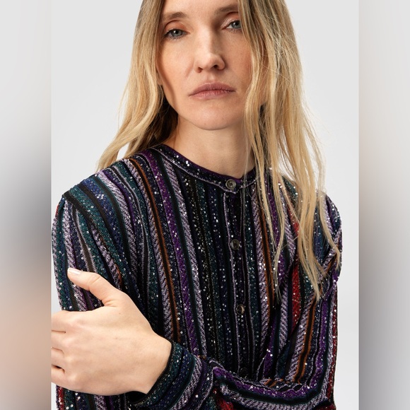 NWT Missoni Henley blouse with mandarin collar $1,770 - Picture 3 of 9